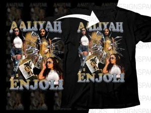 Aaliyah Enjoli Graphic Design Chic Fashion Statement Png Digital Download