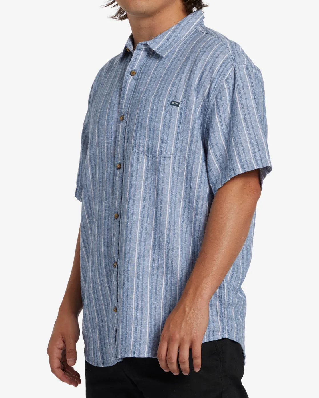 Billabong Mens All Day Stripe Short Sleeve Shirt