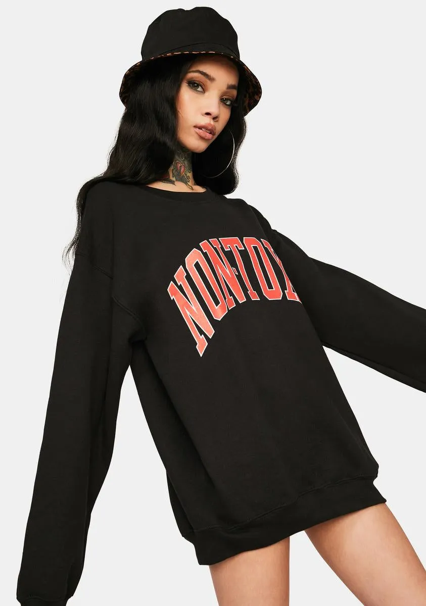 Black Non Toxic Graphic Sweatshirt