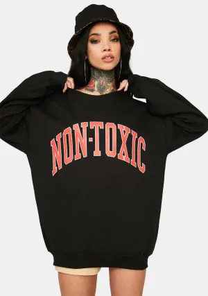 Black Non Toxic Graphic Sweatshirt