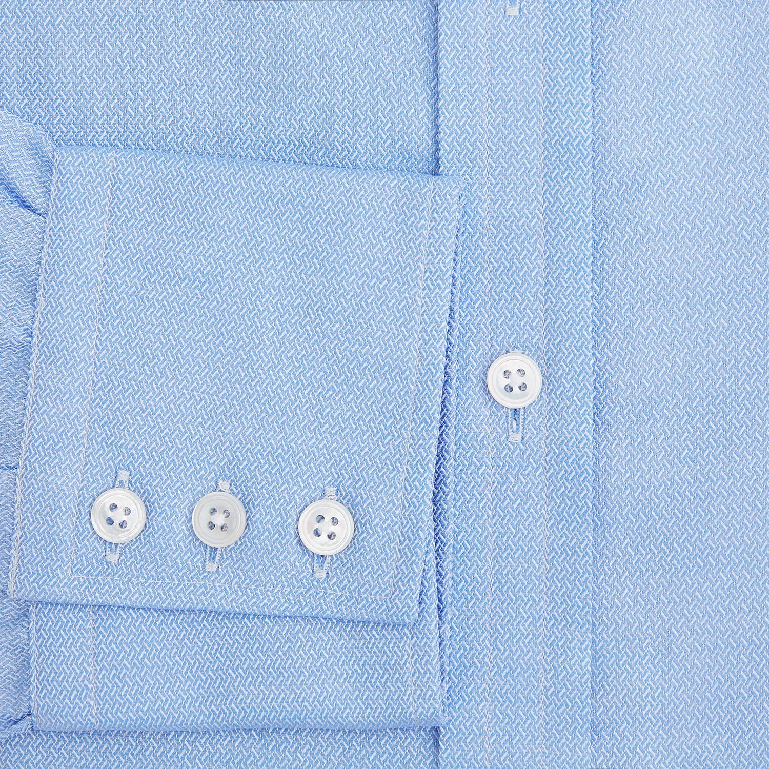 Blue Herringbone Mayfair Shirt