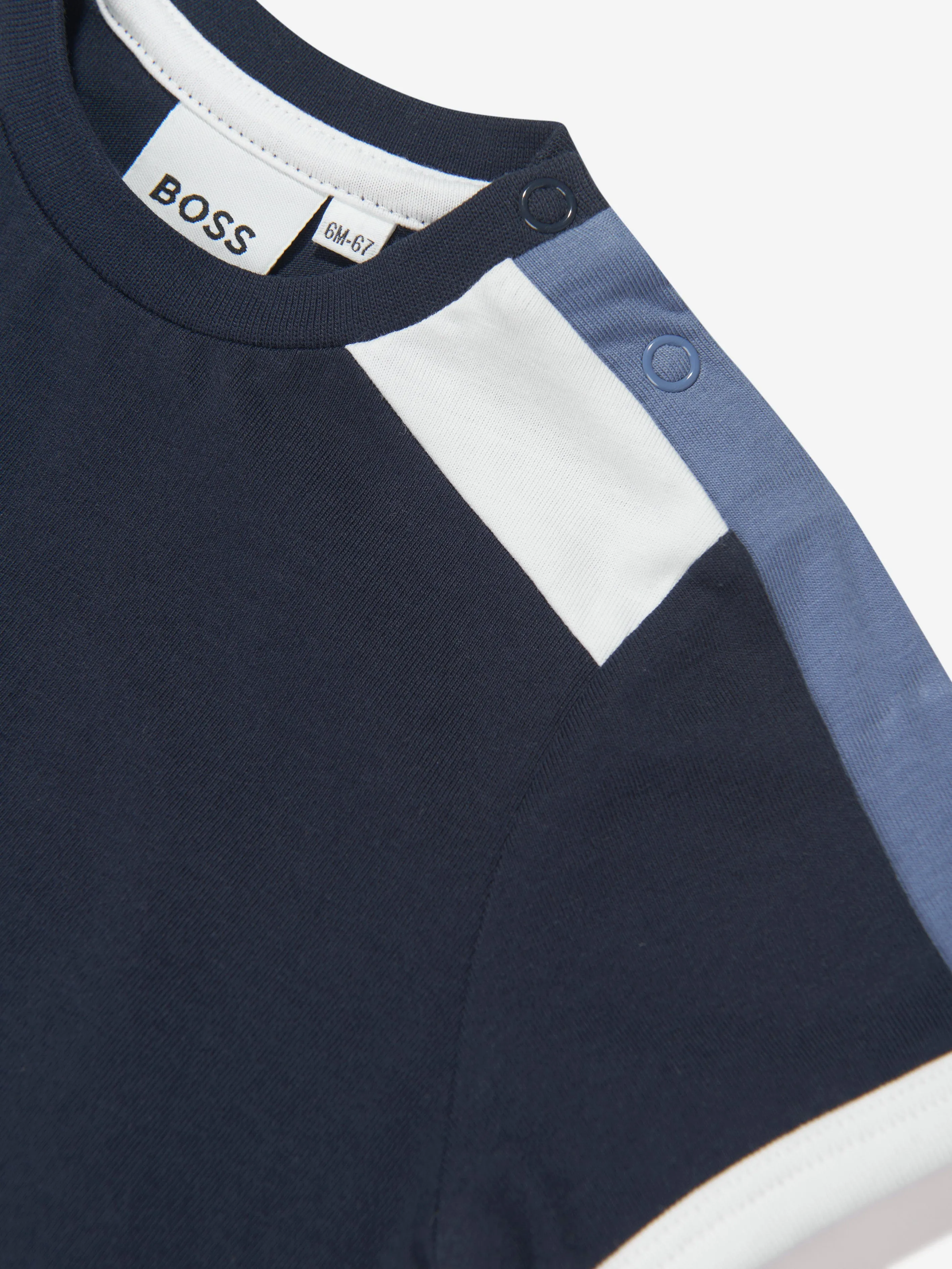 BOSS Baby Boys Logo Print T-Shirt in Navy