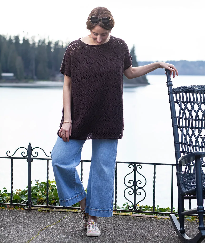 Boxy Lace Tee Using Hemp for Knitting allhemp6