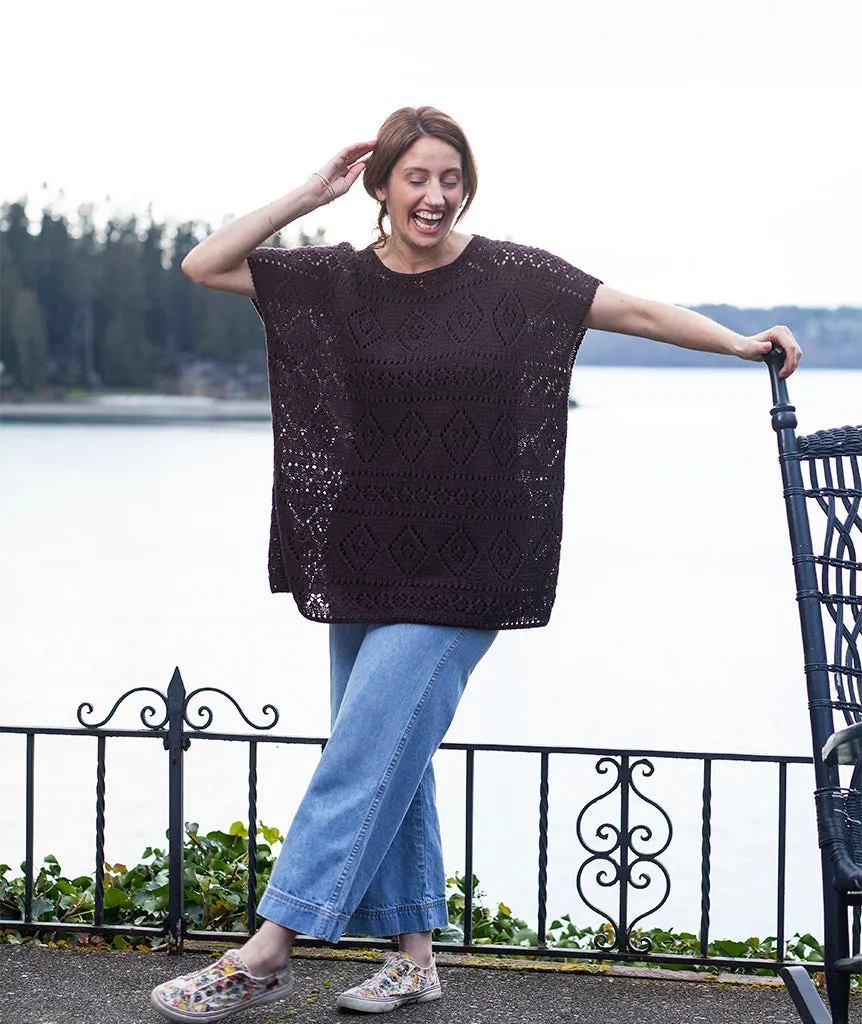 Boxy Lace Tee Using Hemp for Knitting allhemp6