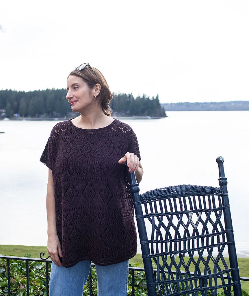 Boxy Lace Tee Using Hemp for Knitting allhemp6