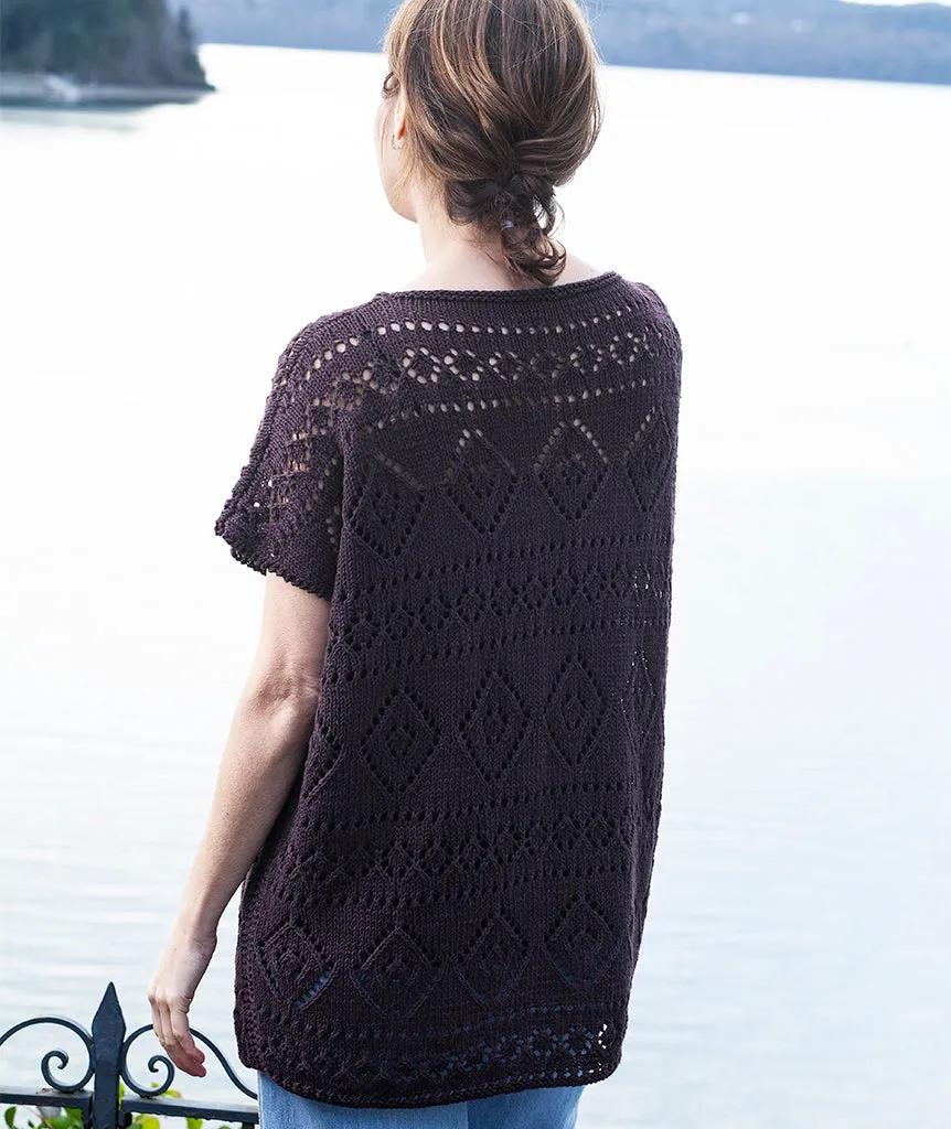 Boxy Lace Tee Using Hemp for Knitting allhemp6