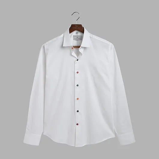 Brute White Dress Cotton Shirt