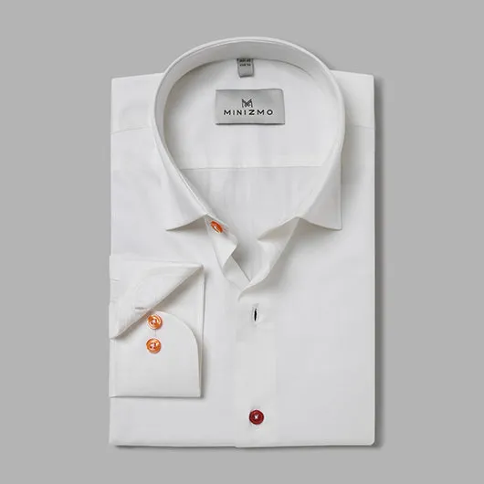 Brute White Dress Cotton Shirt