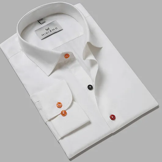 Brute White Dress Cotton Shirt