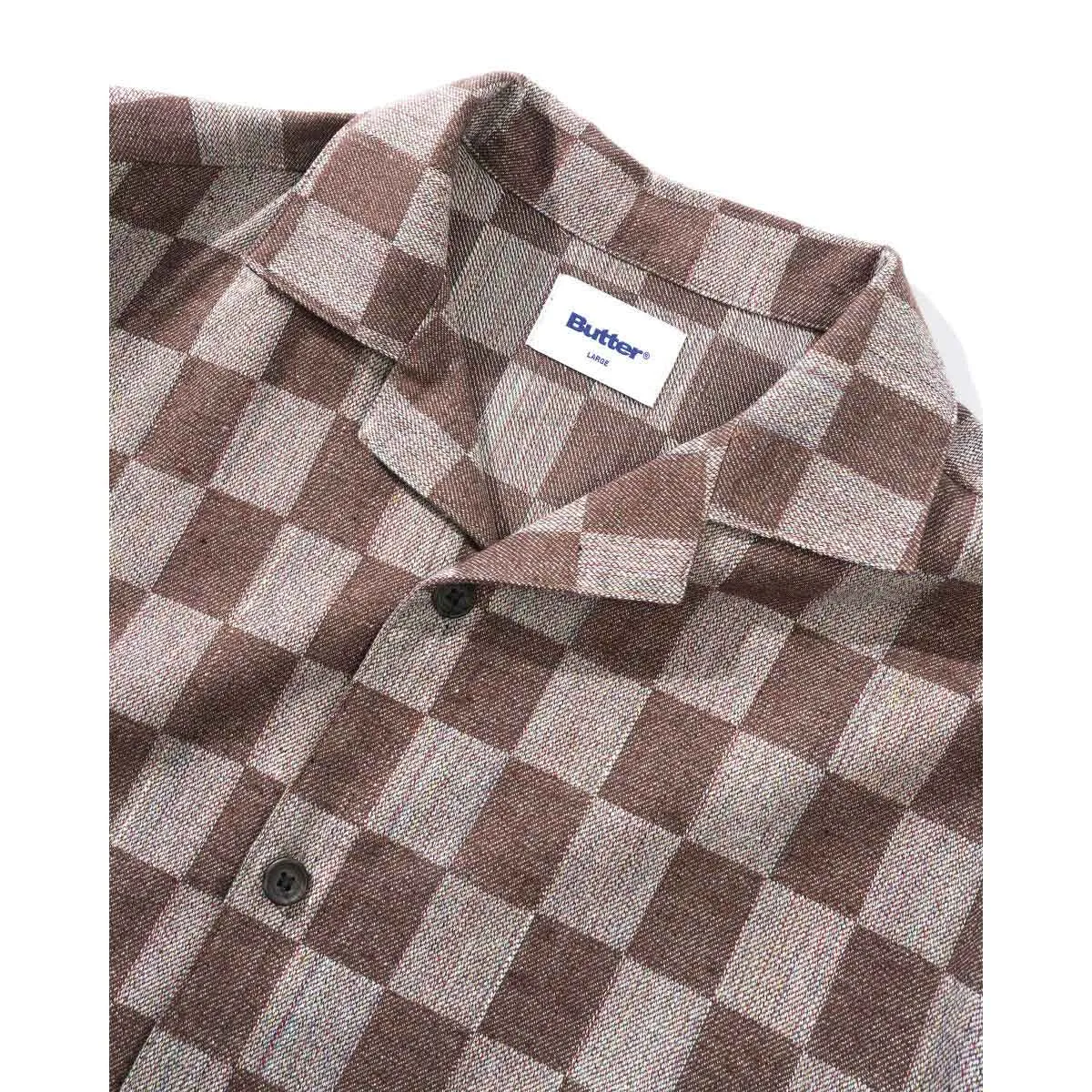 Butter Goods - Checker Vacation Shirt Chocolate