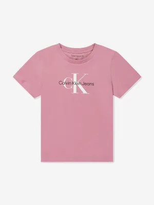 Calvin Klein Baby Girls Monogram T-Shirt in Purple