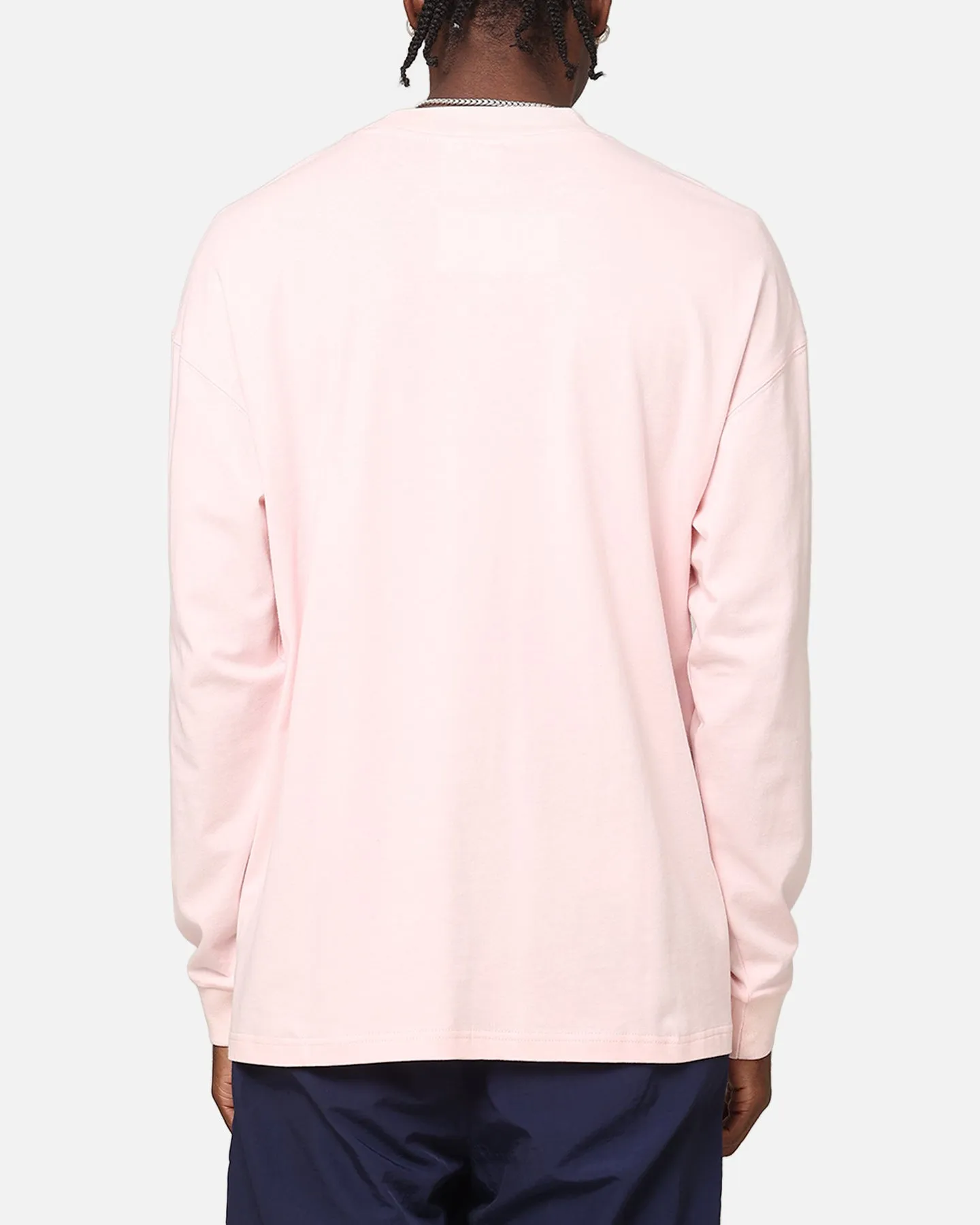 Carre Floral Pocket Oversized Long Sleeve T-Shirt Pink