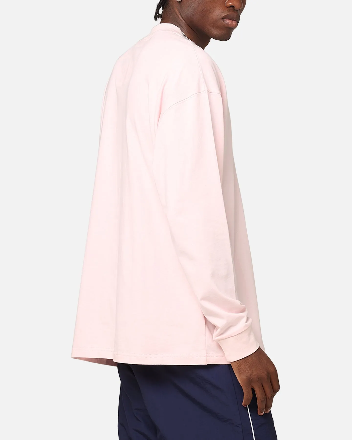 Carre Floral Pocket Oversized Long Sleeve T-Shirt Pink