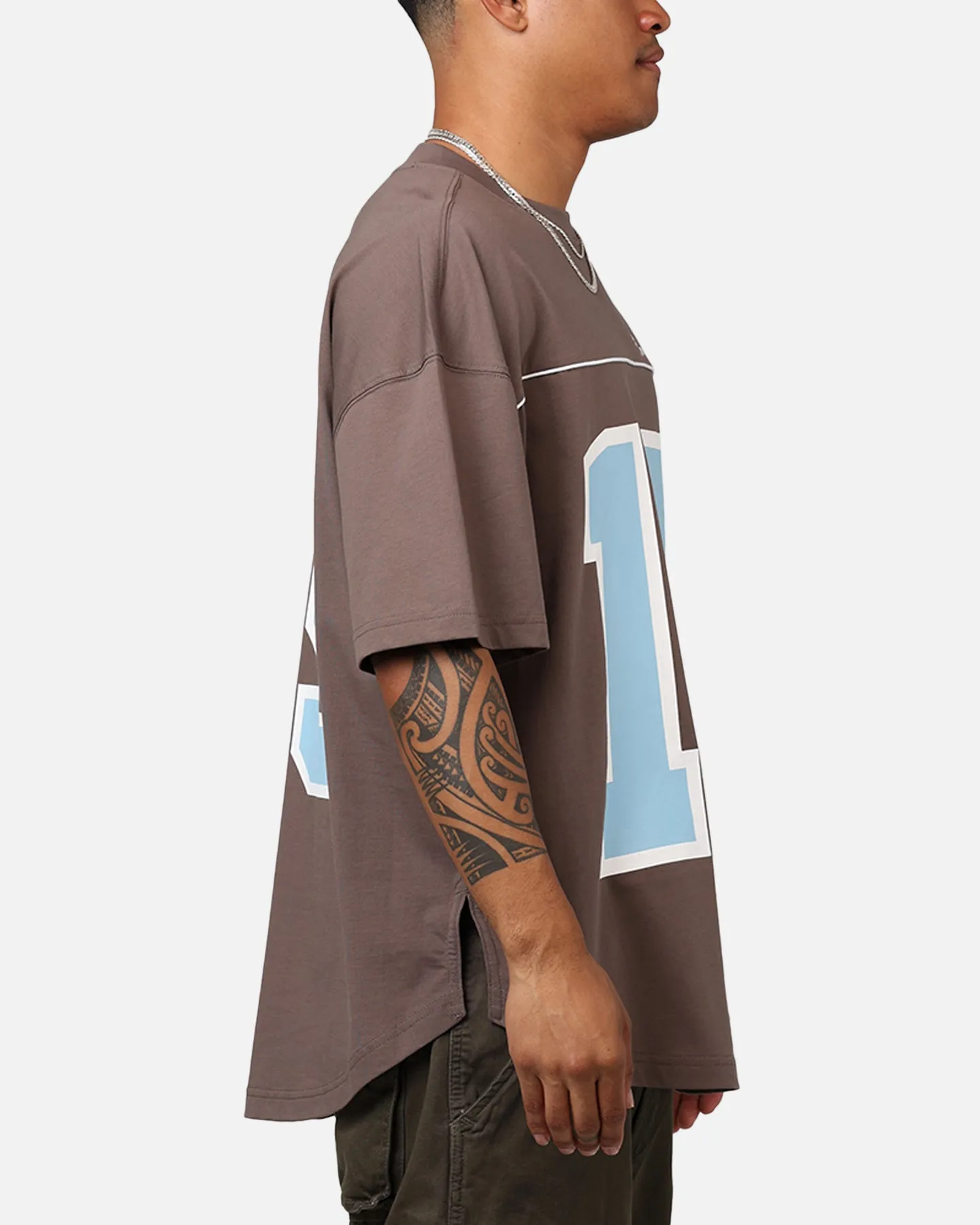 Carre Hitta Grid Iron T-Shirt Brown