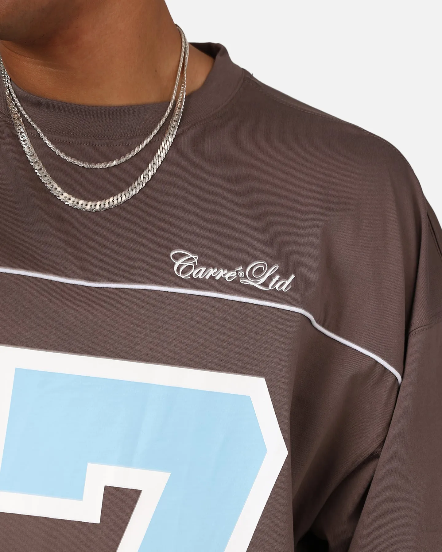 Carre Hitta Grid Iron T-Shirt Brown