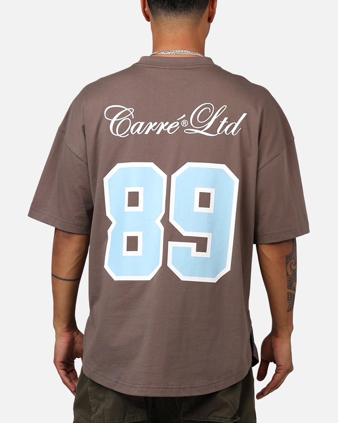 Carre Hitta Grid Iron T-Shirt Brown