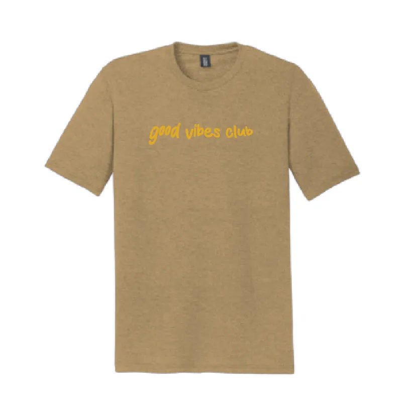 Checkered Good Vibes Club Tan Tee