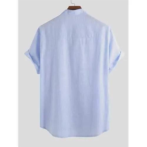 Chinese Style Linen Solid Color Shirts