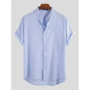 Chinese Style Linen Solid Color Shirts