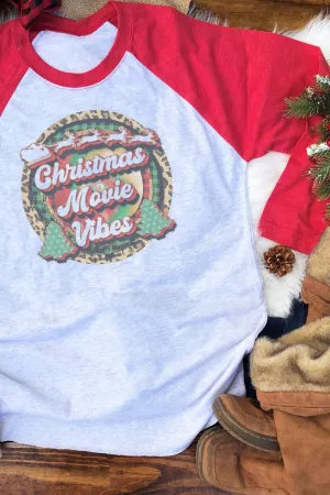 Christmas Movie Vibes Tri-Blend Unisex 3/4 Raglan