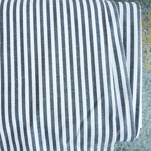 Cotton Stripe Shirting - Black