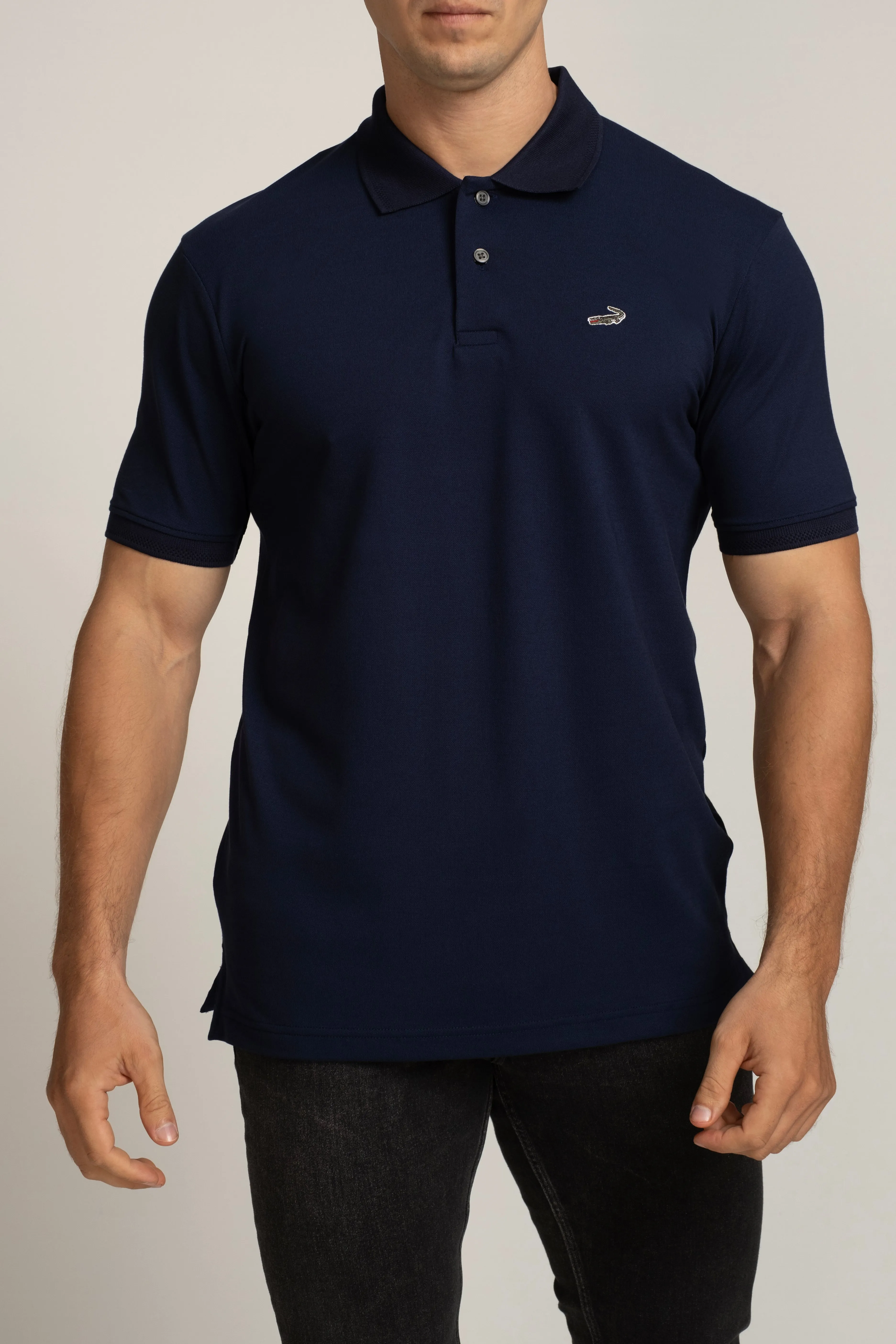 Crocodile Polo T-Shirts Blue - Blue Depths