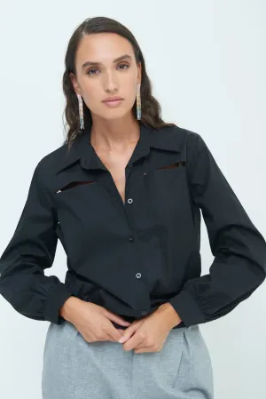 Cut-out detail blouse wholesale