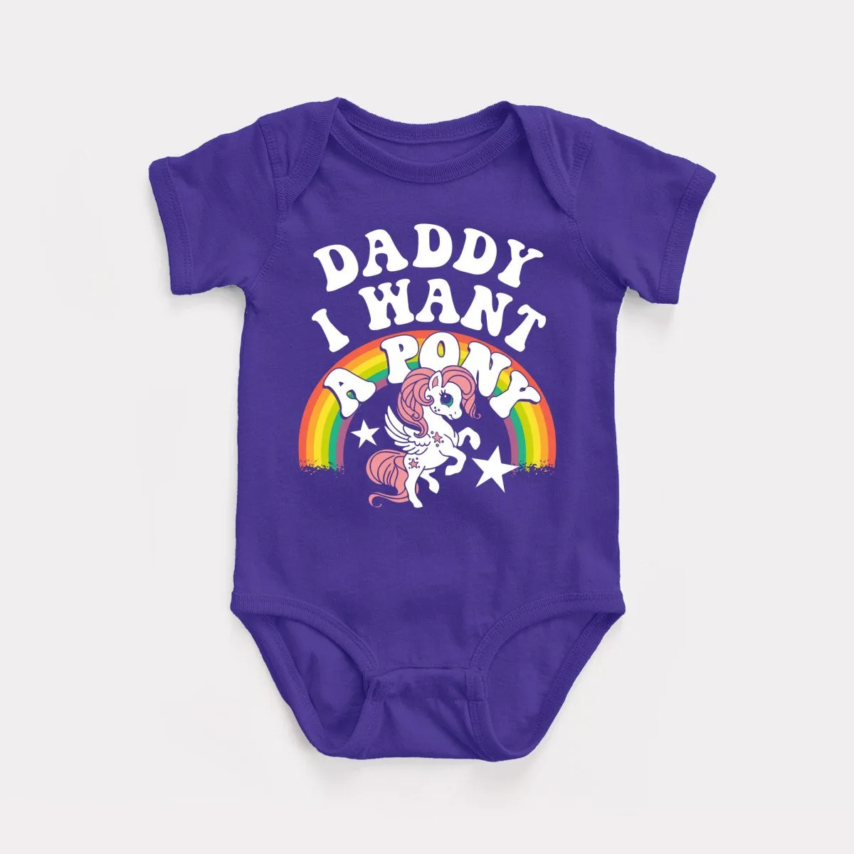 Daddy I Want A Pony Baby Bodysuit