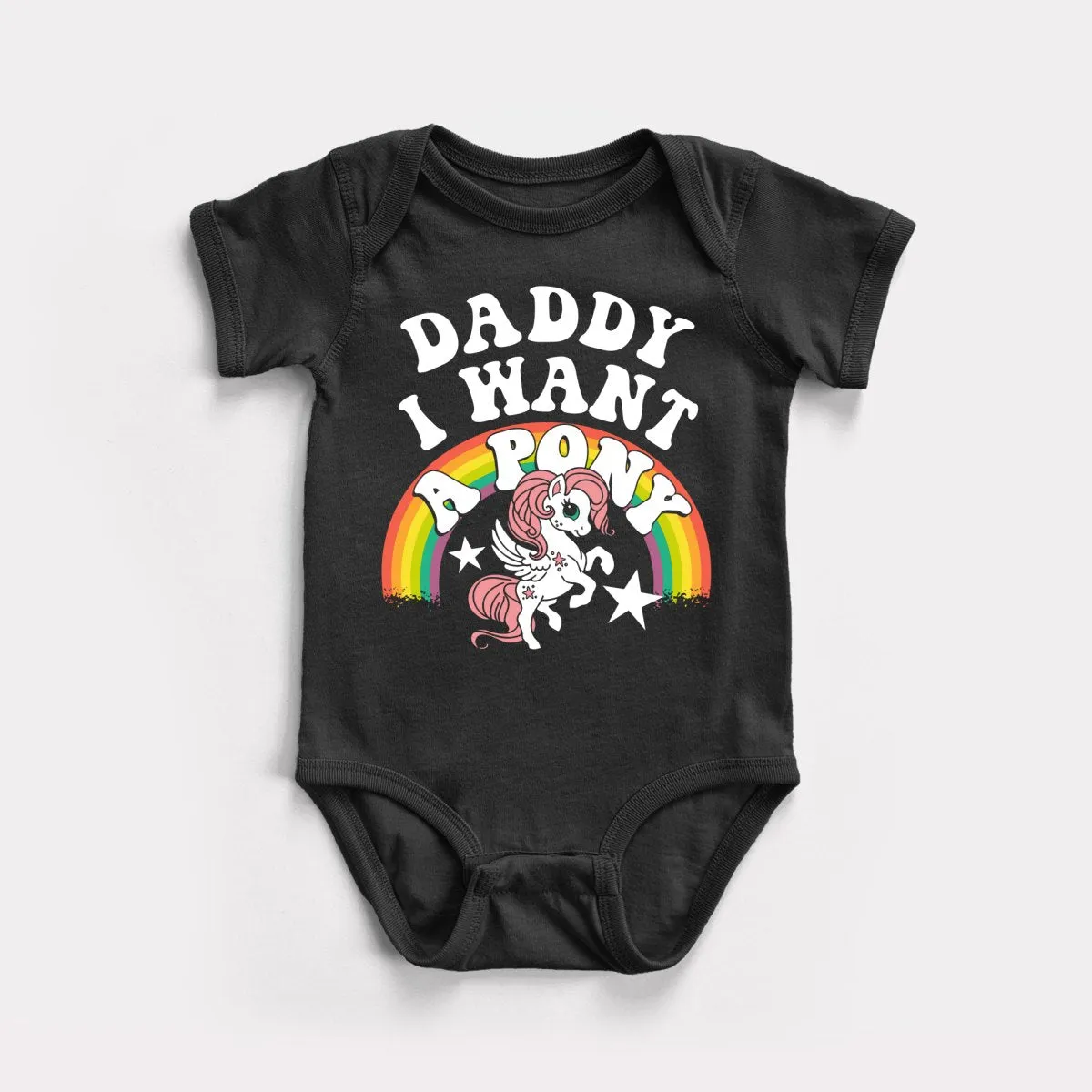 Daddy I Want A Pony Baby Bodysuit