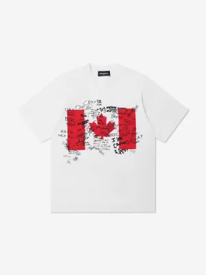 Dsquared2 Kids Slouch Fit Maple Leaf Flag T-Shirt