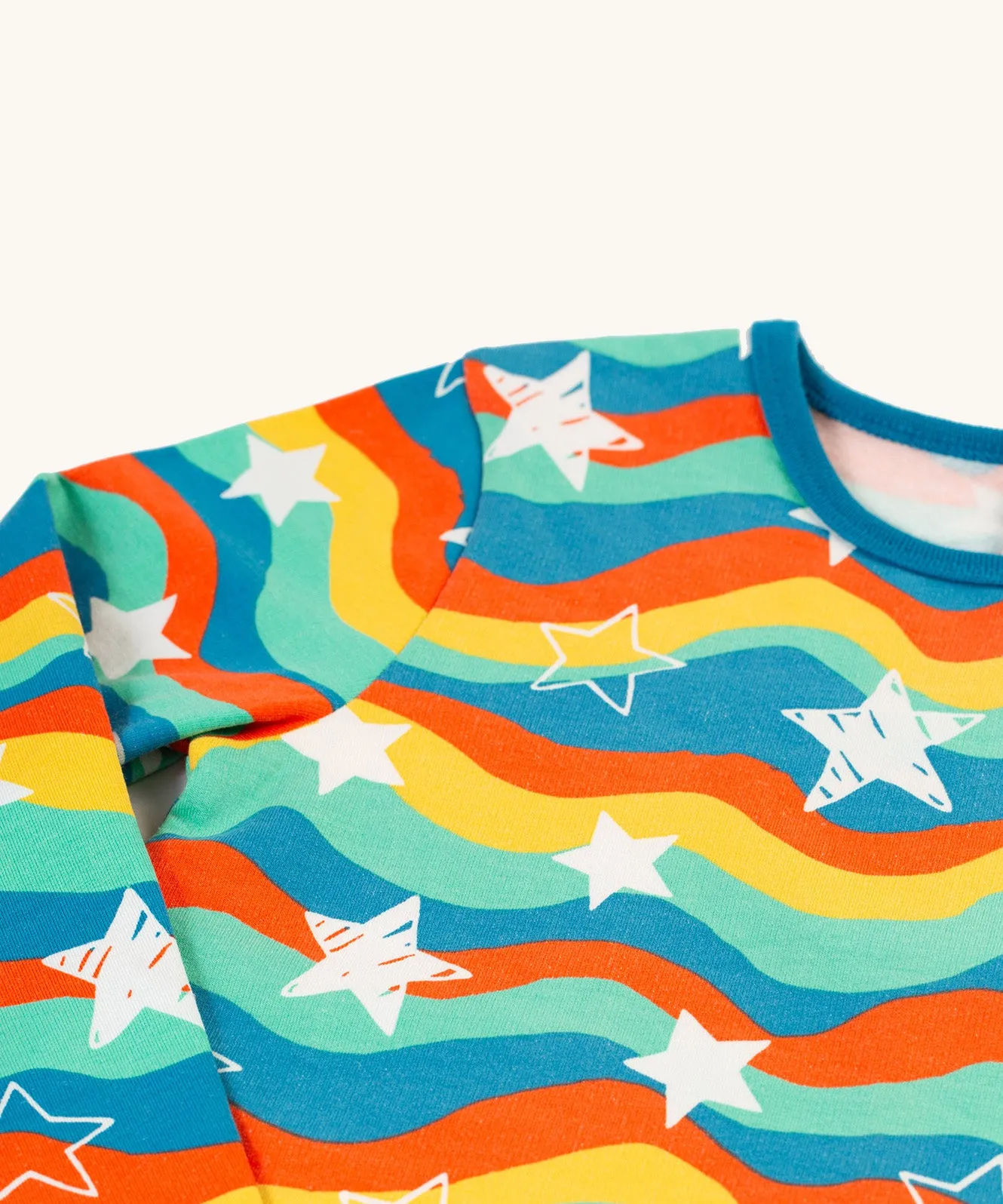 Frugi Cosy Ember Top - Wavy Stars