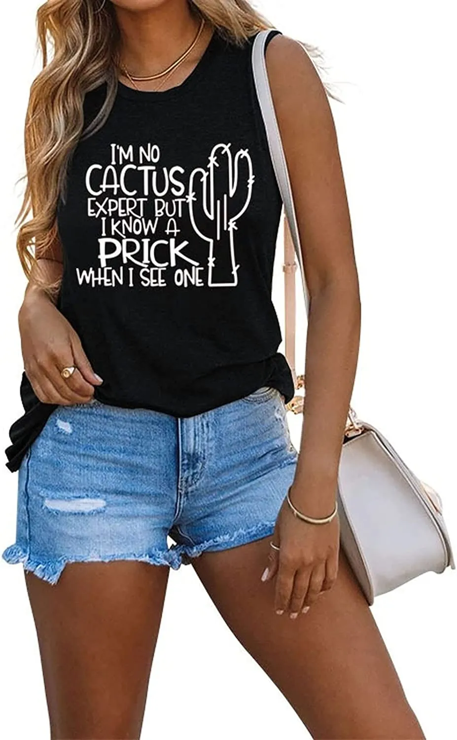 Funny Cactus T-Shirts for Women I'm No Cactus Expert but I Know A Prick When I See One Shirt