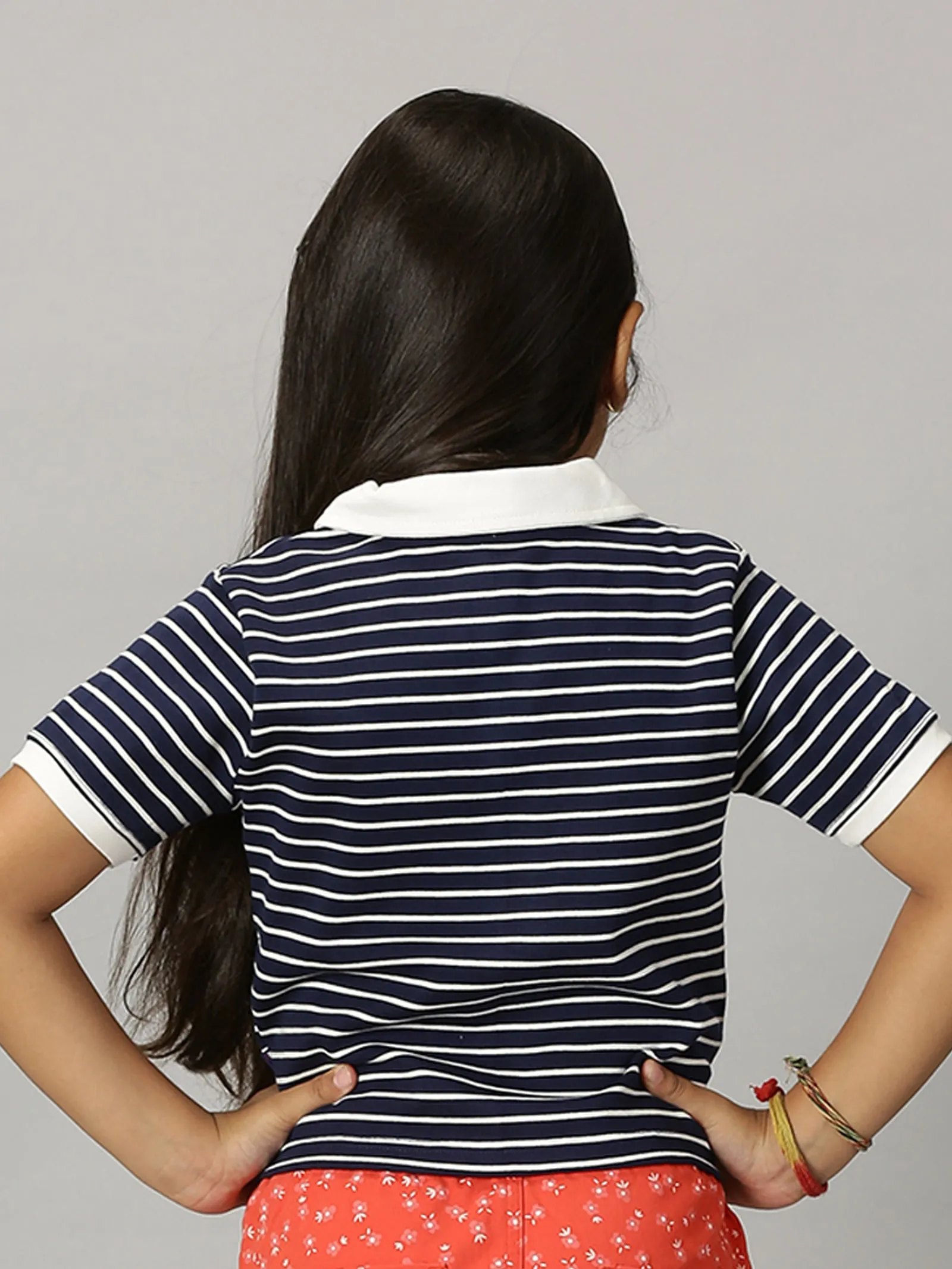 Girls Crop Length Polo Tee