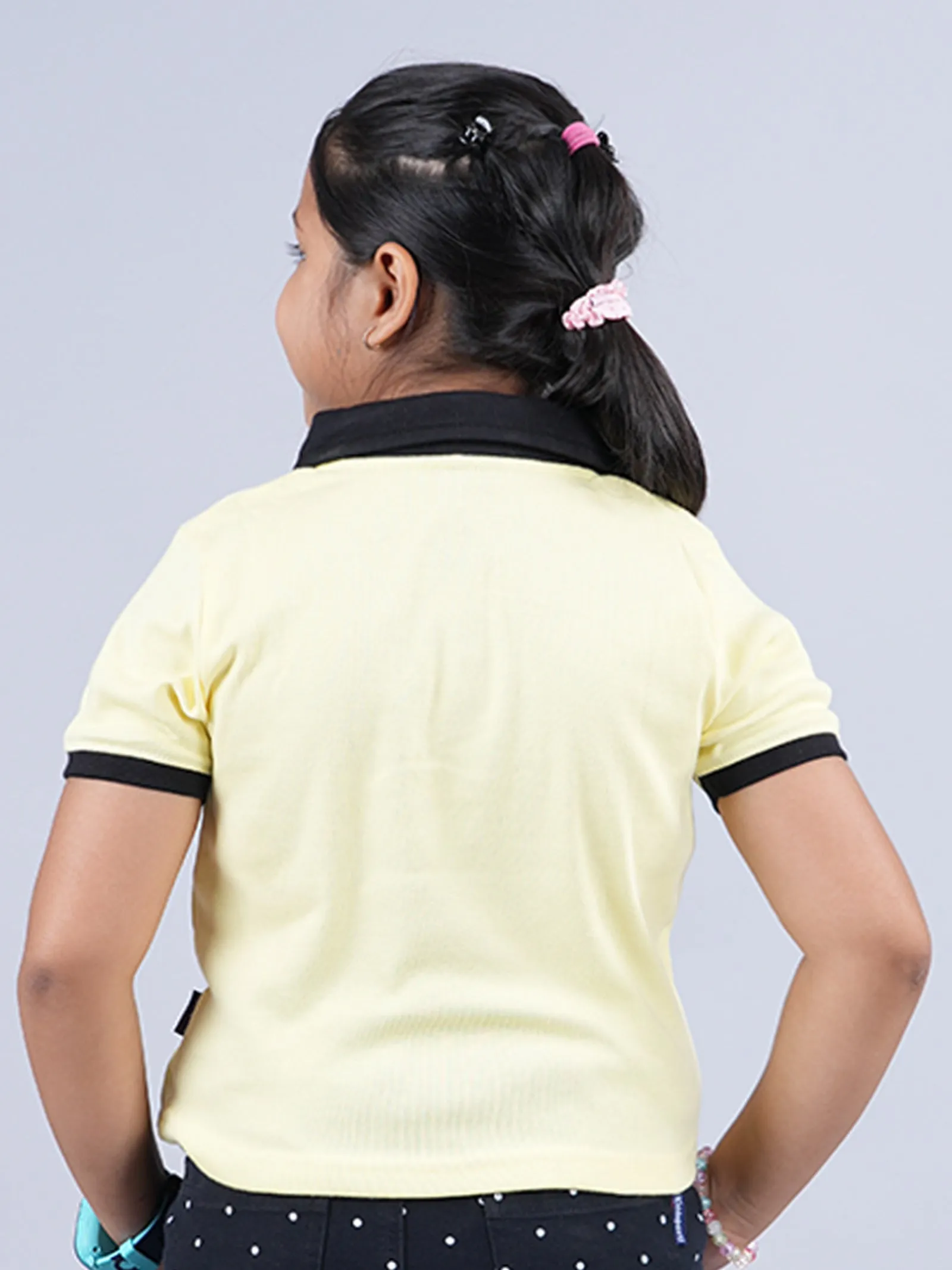 Girls Crop Length Polo Tee