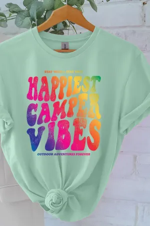 Happiest Camper Vibes Short Sleeve Relaxed Fit T-Shirt