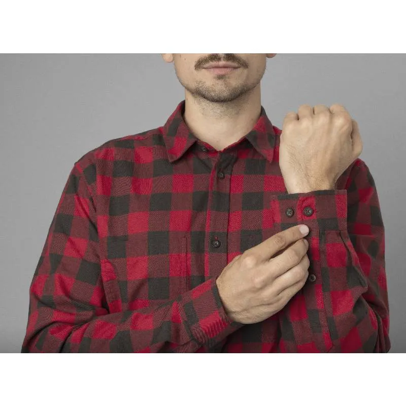 Harkila Scandinavian Long Sleeve Mens Shirt - Red Check