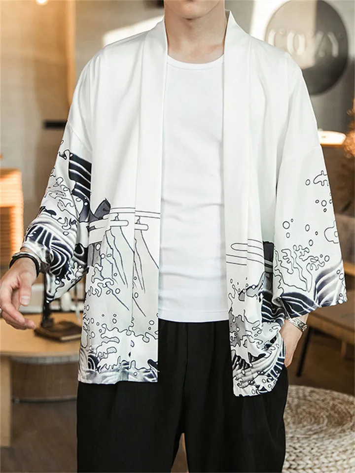 Japanese Street Style Kimono Shirts for Men