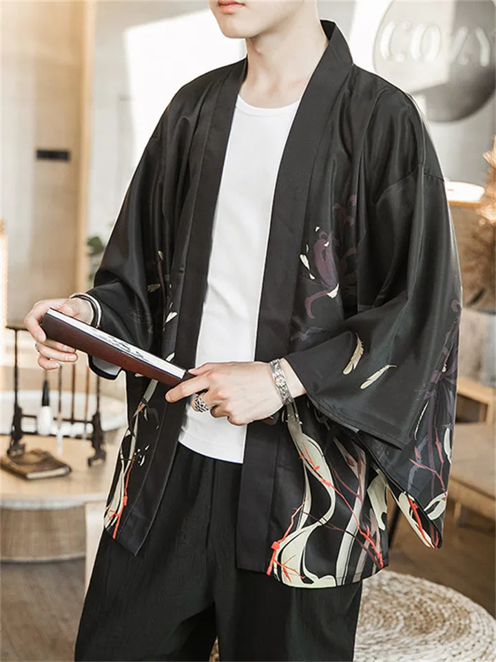 Japanese Street Style Kimono Shirts for Men