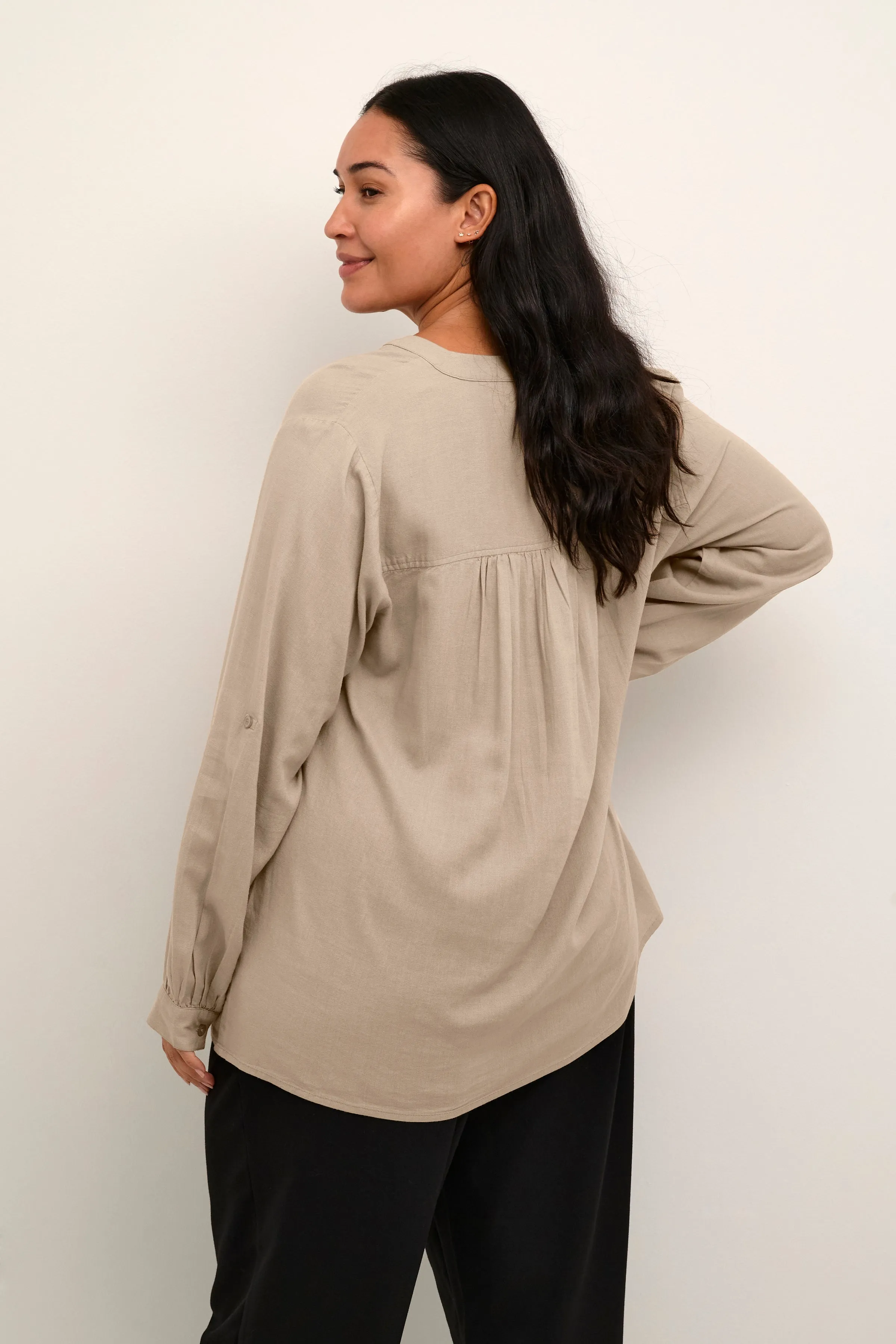 Kaffe Curve Millie Taupe Blouse