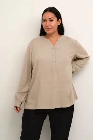 Kaffe Curve Millie Taupe Blouse