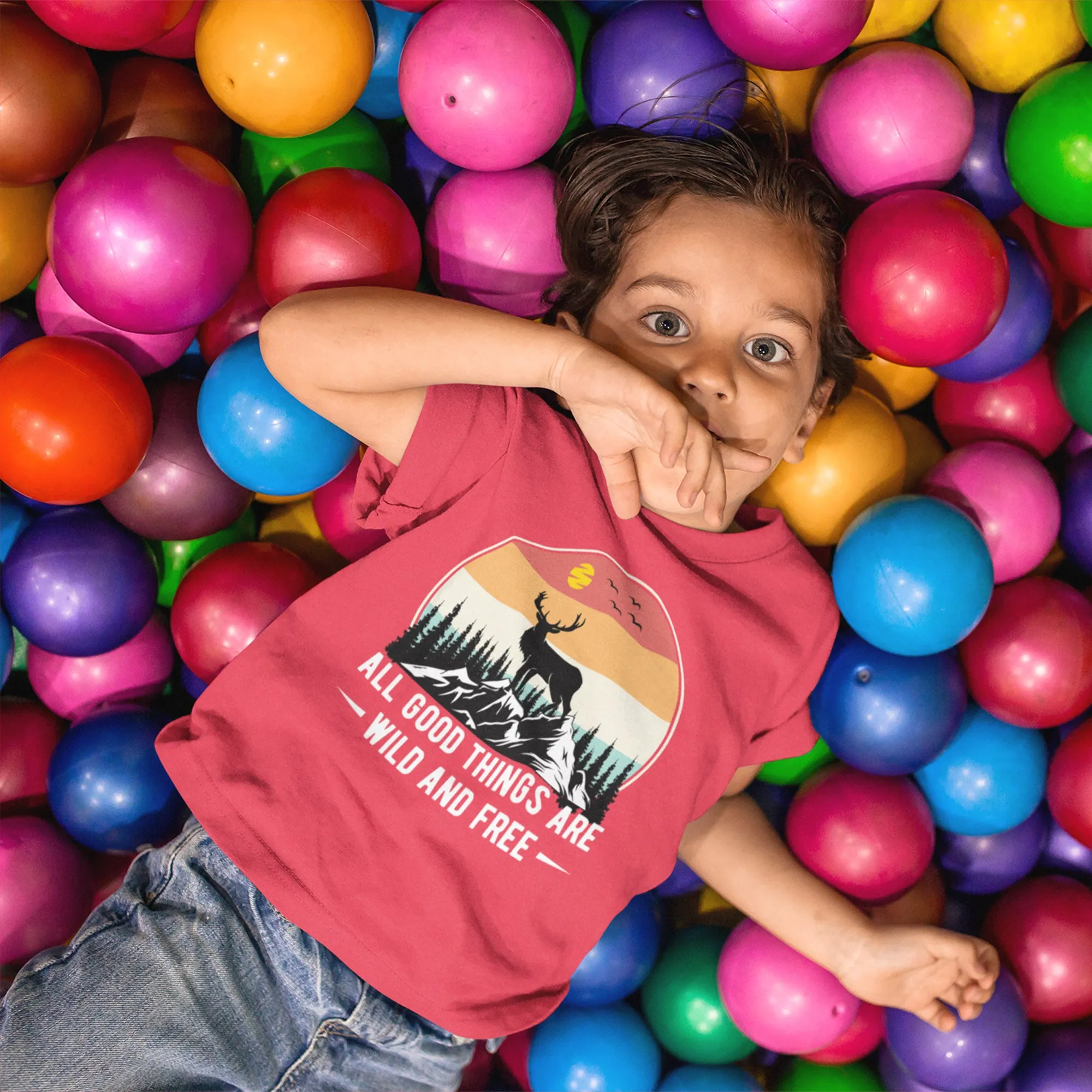 Kids Tee - 100% Cotton Wild and Free