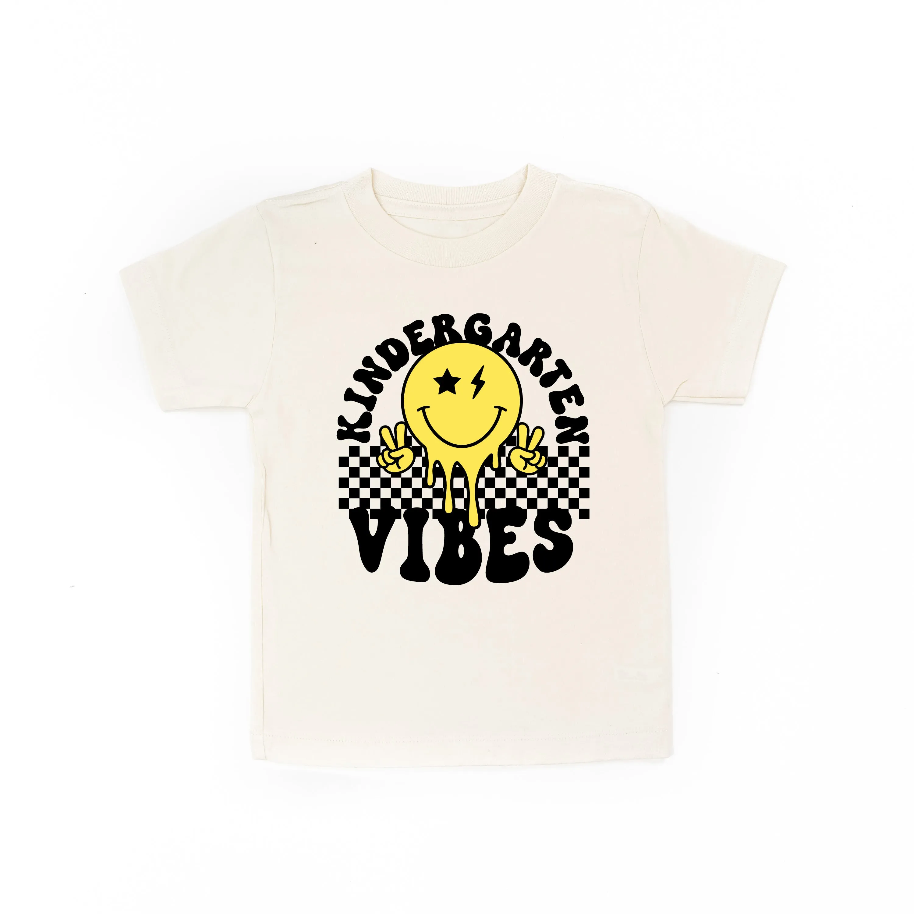 Kindergarten Vibes - Peace Smiley - Short Sleeve Child Shirt