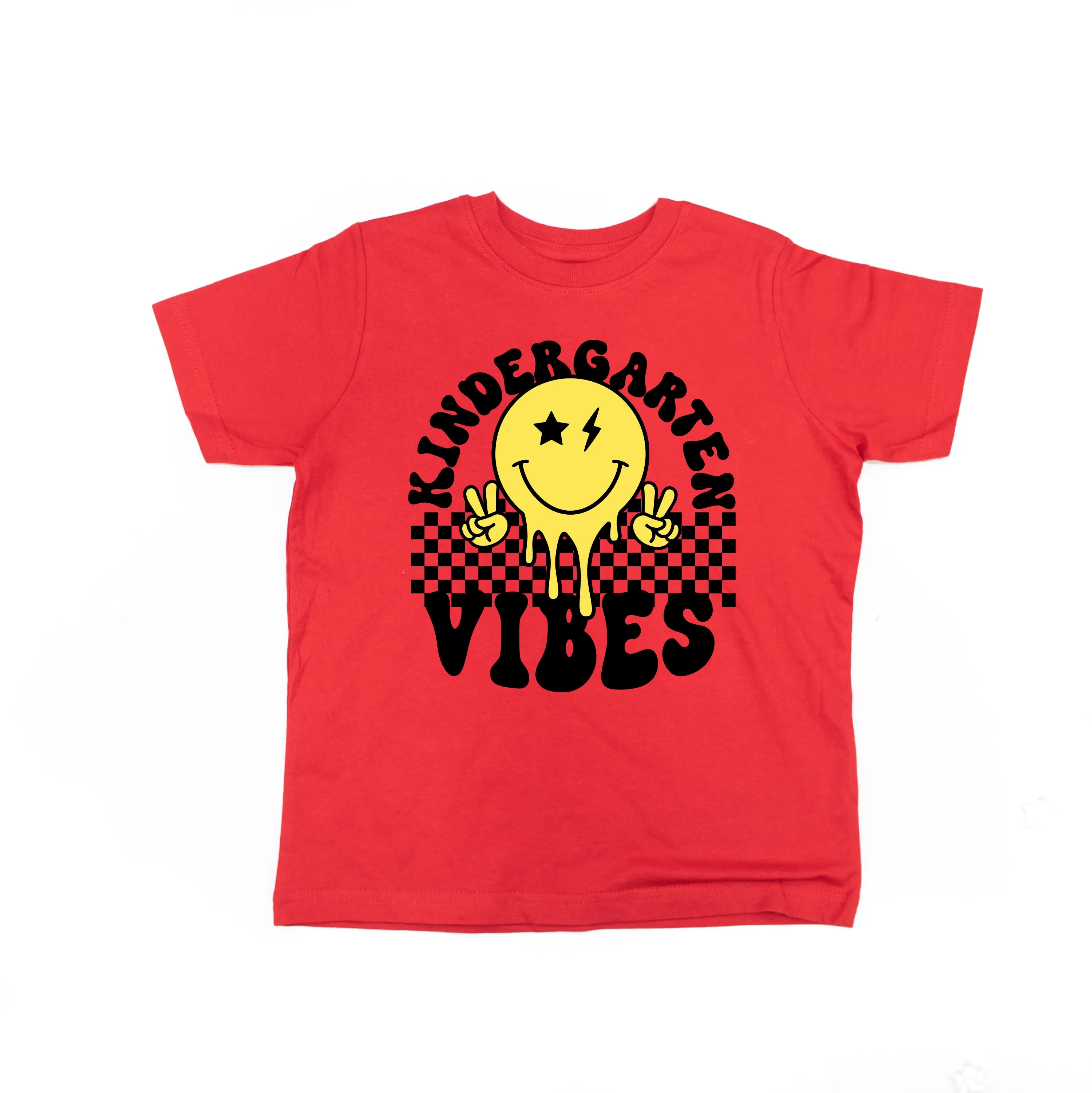 Kindergarten Vibes - Peace Smiley - Short Sleeve Child Shirt