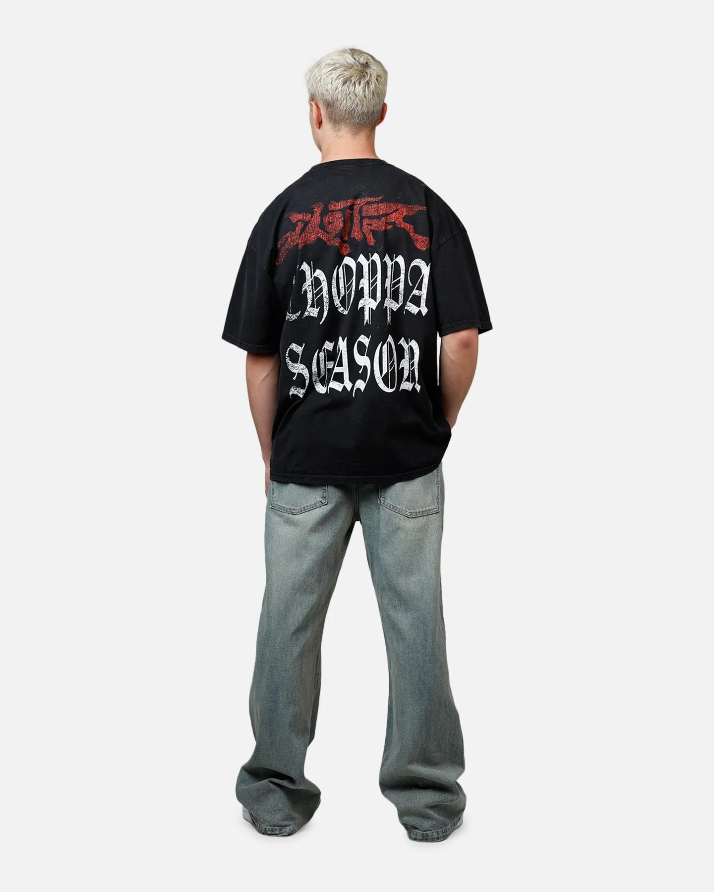 Loiter Choppa Season T-Shirt Black Acidwash