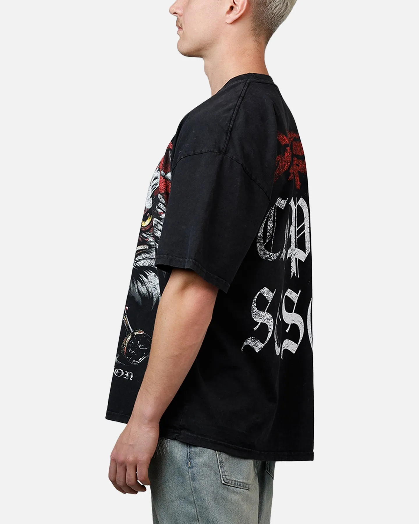 Loiter Choppa Season T-Shirt Black Acidwash