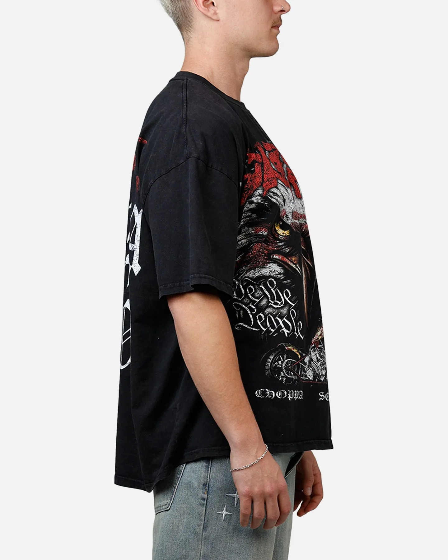 Loiter Choppa Season T-Shirt Black Acidwash