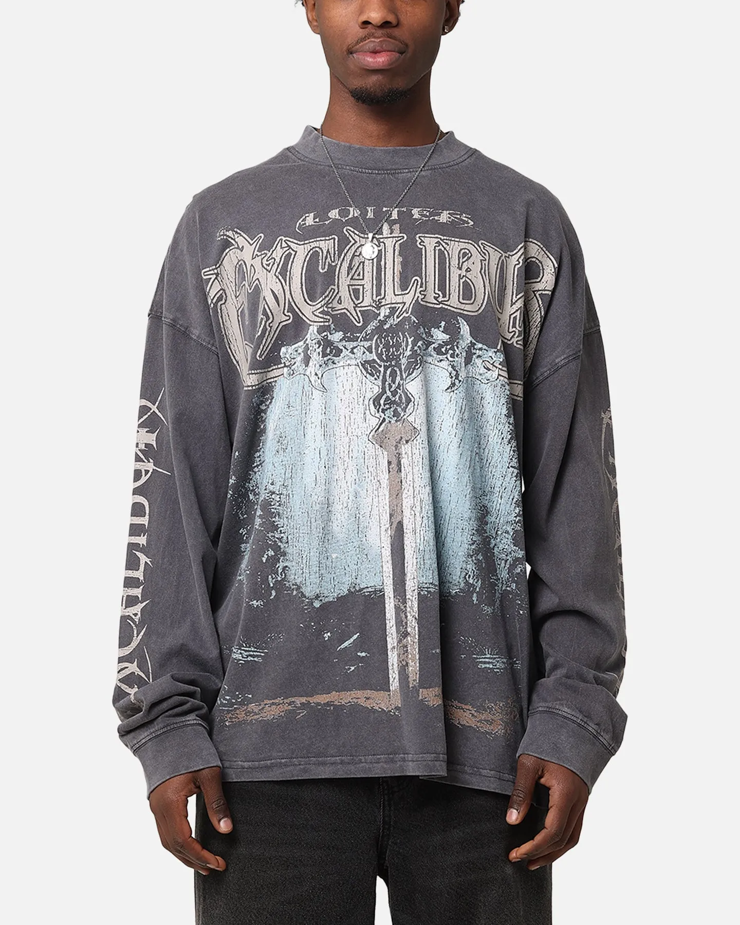 Loiter Excalibur Long Sleeve T-Shirt Washed Black