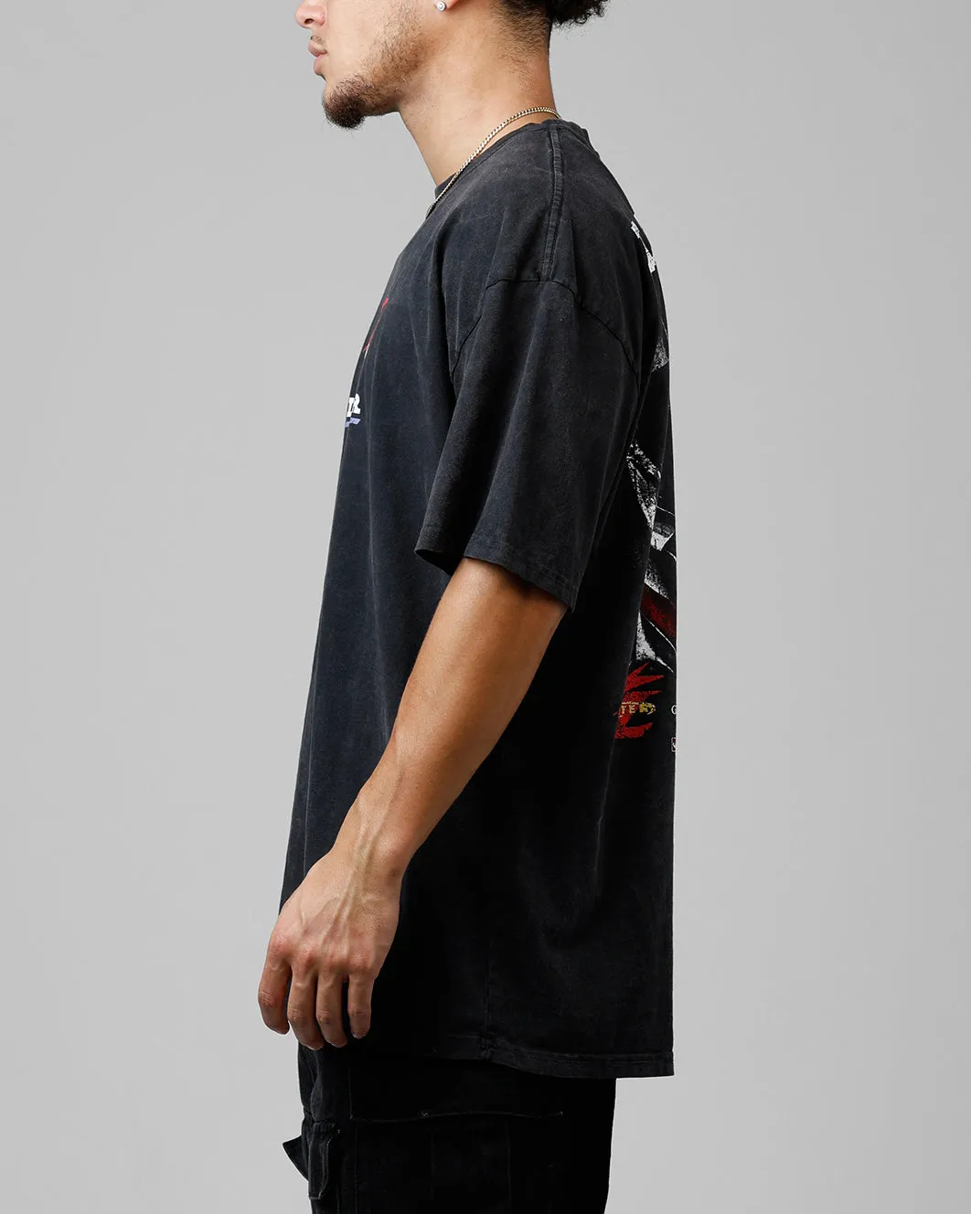 Loiter Formula Vintage T-Shirt Black Acidwash