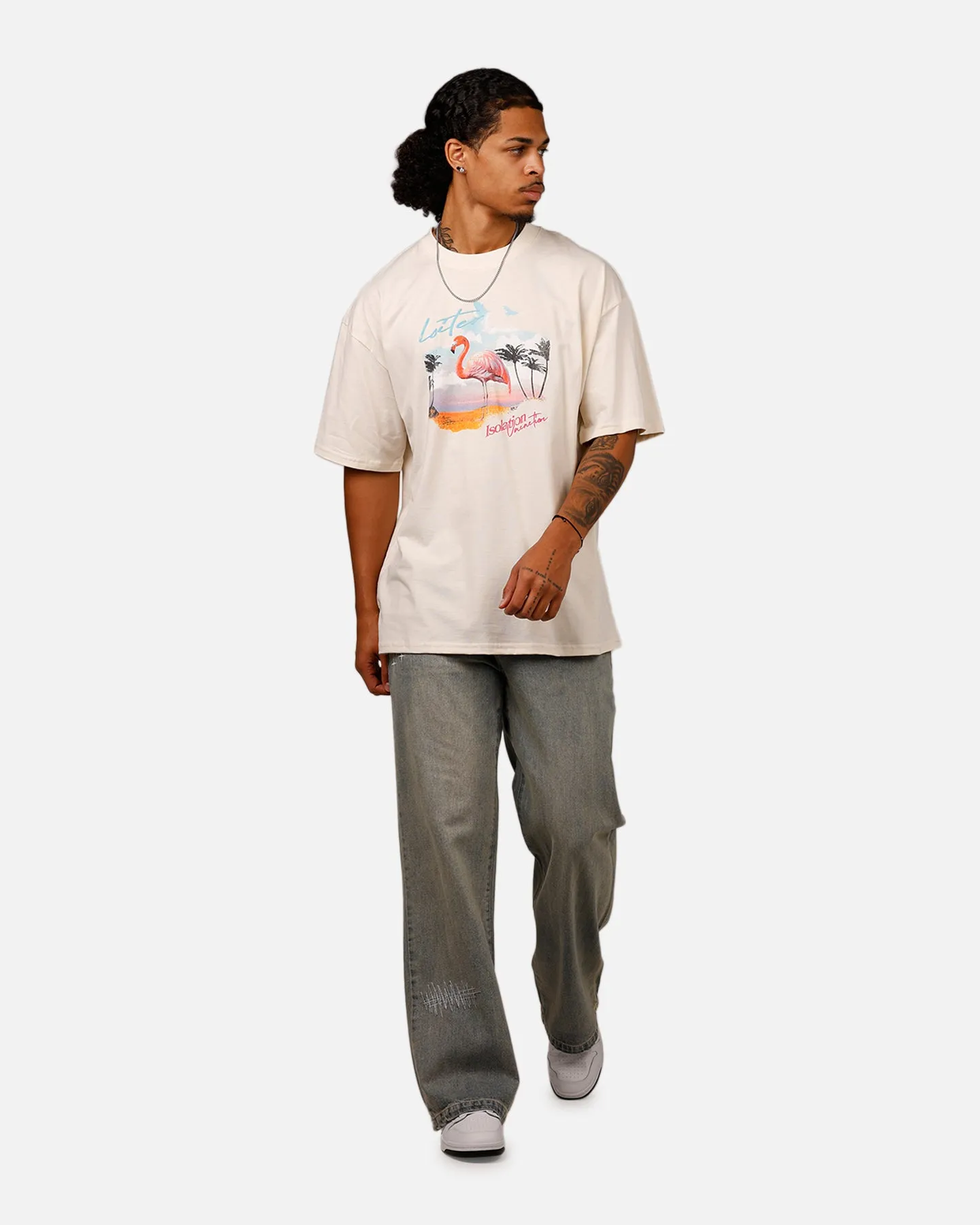 Loiter Isolation Vacation T-Shirt Off White