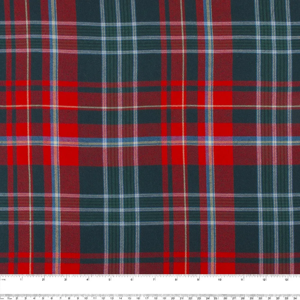 LONDON brushed plaid - New Brunswick - Red / Green